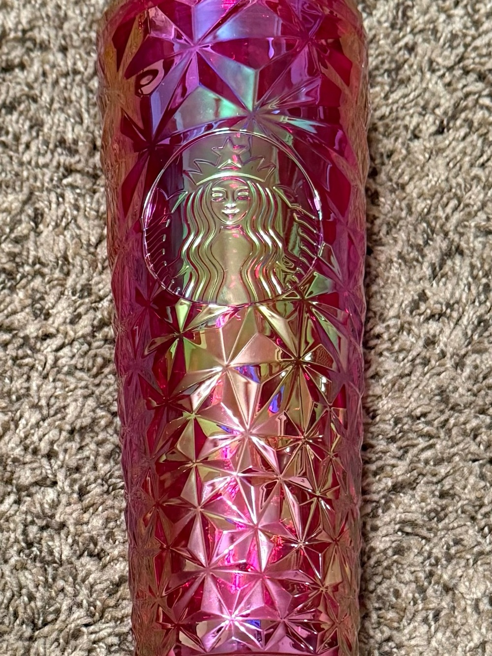Starbucks 2024 Summer Pink Crystal Iridescent 24 oz Venti Cold Cup Tumbler